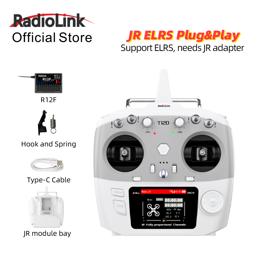 Drone Gimbal Controller - Moduł RadioLink T12D JR 12-kanałowy nadajnik